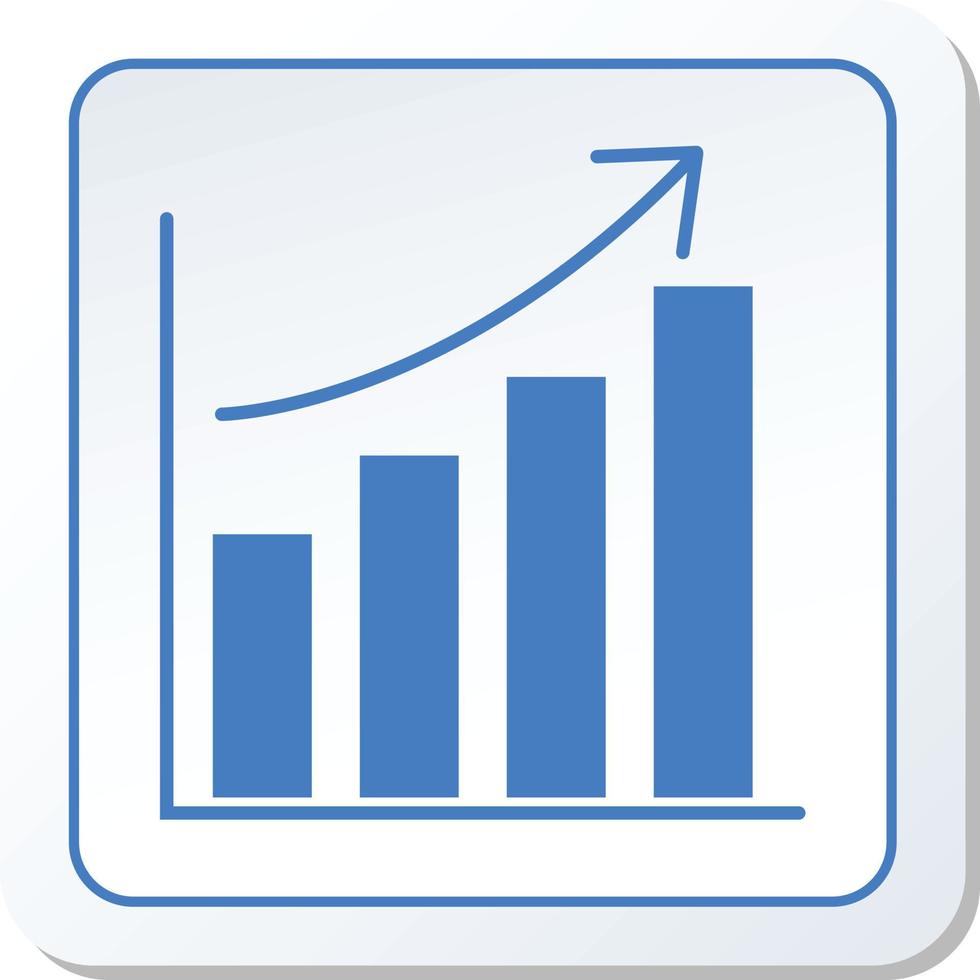 tillväxt Diagram ikon vektor grafisk illustration