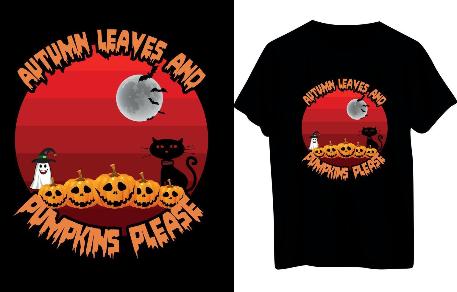 Herbst- oder Herbst-T-Shirt-Design vektor