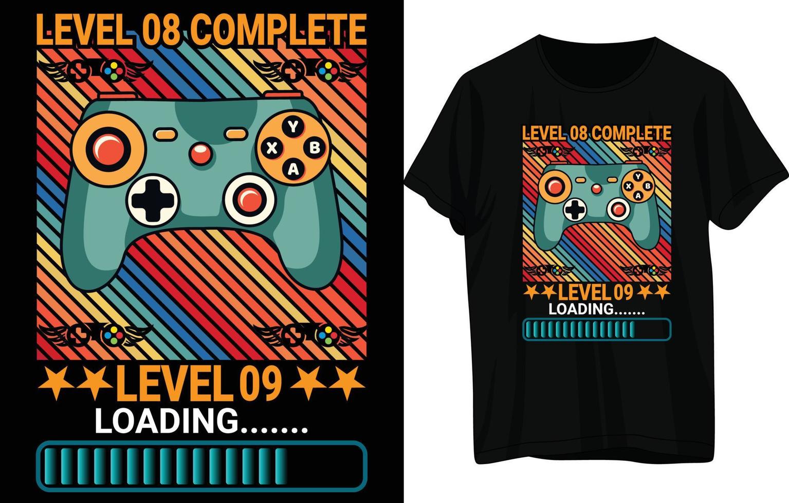 gaming t-shirt design vektor