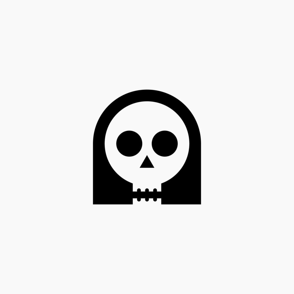 Totenkopf-Frauen-Logo vektor