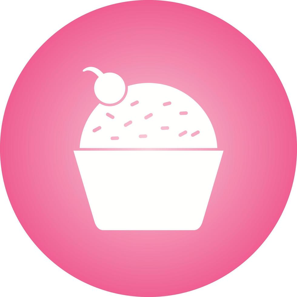 schönes Cupcake-Glyphen-Vektorsymbol vektor