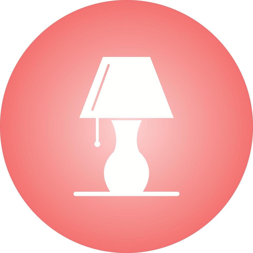 schönes Tischlampen-Glyphen-Vektorsymbol vektor