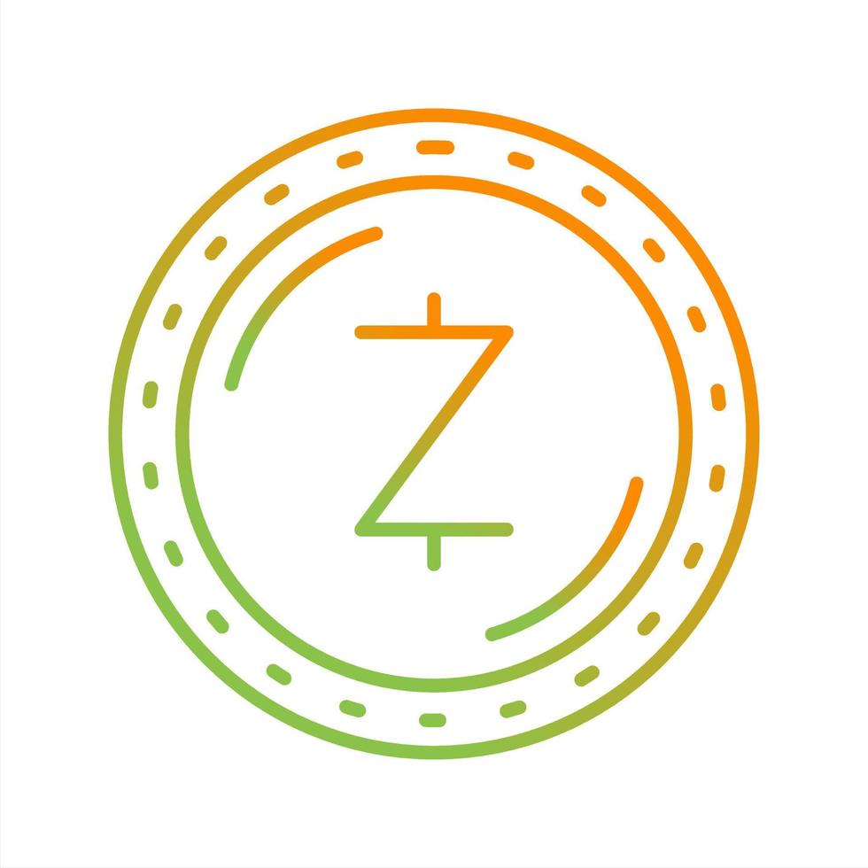 zcash-Währungsvektorsymbol vektor