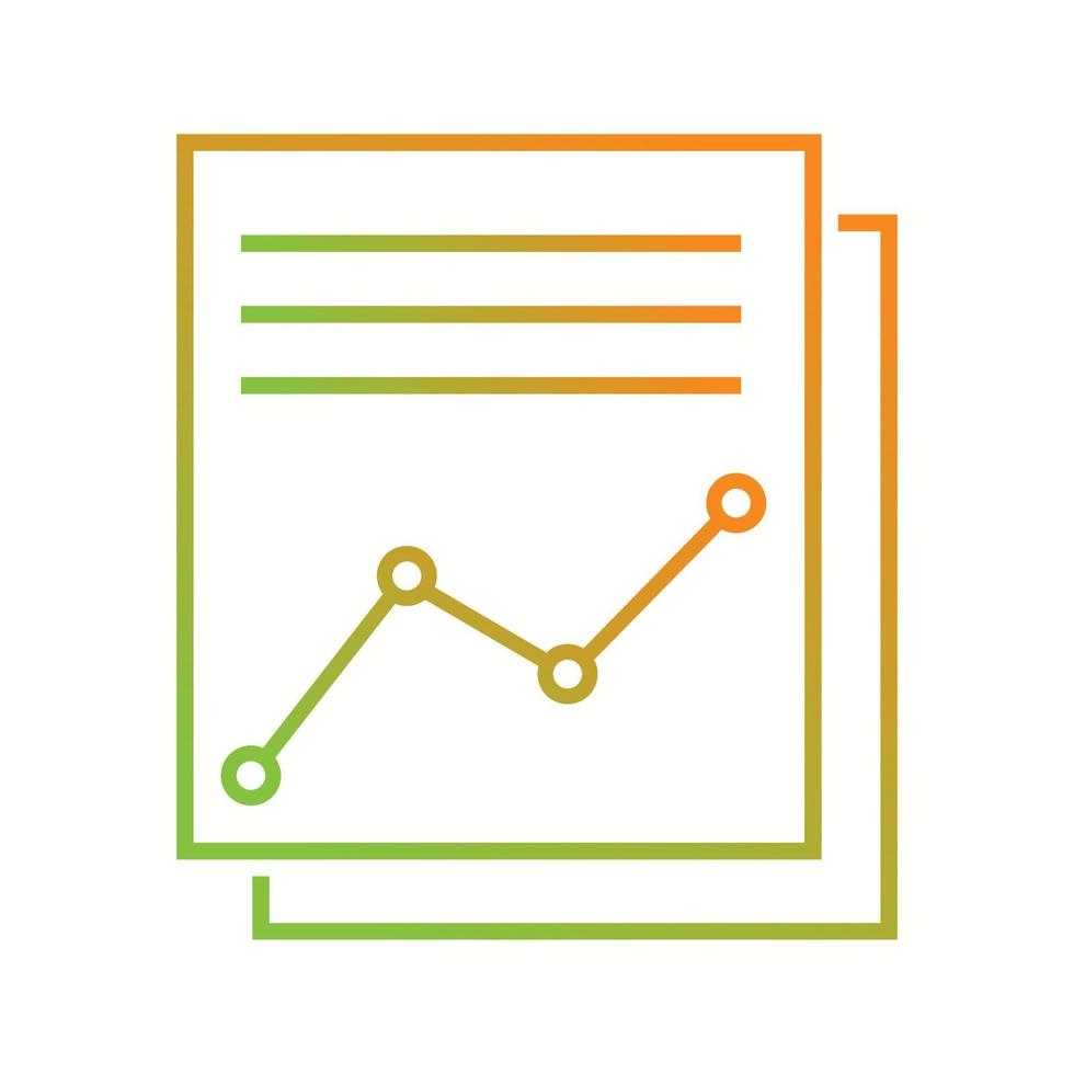 schönes Berichtsdiagramm-Vektorliniensymbol vektor