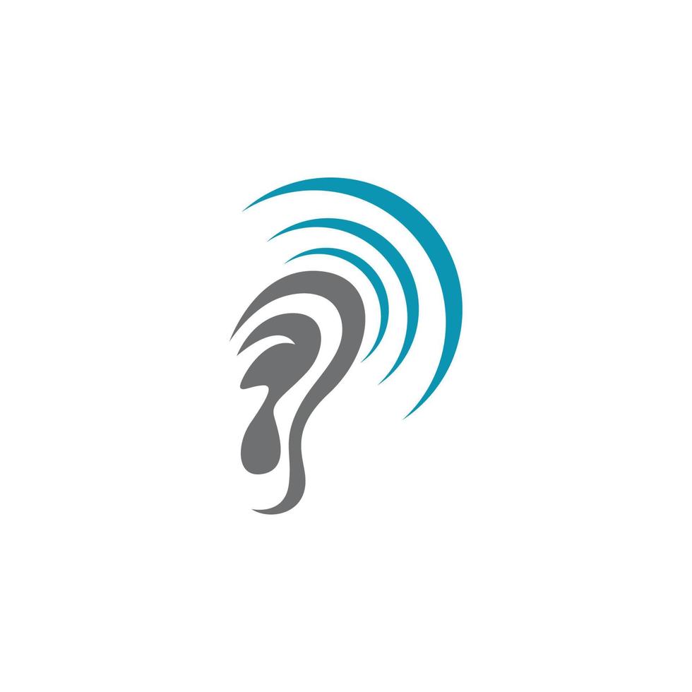 Hören-Logo-Vorlage vektor