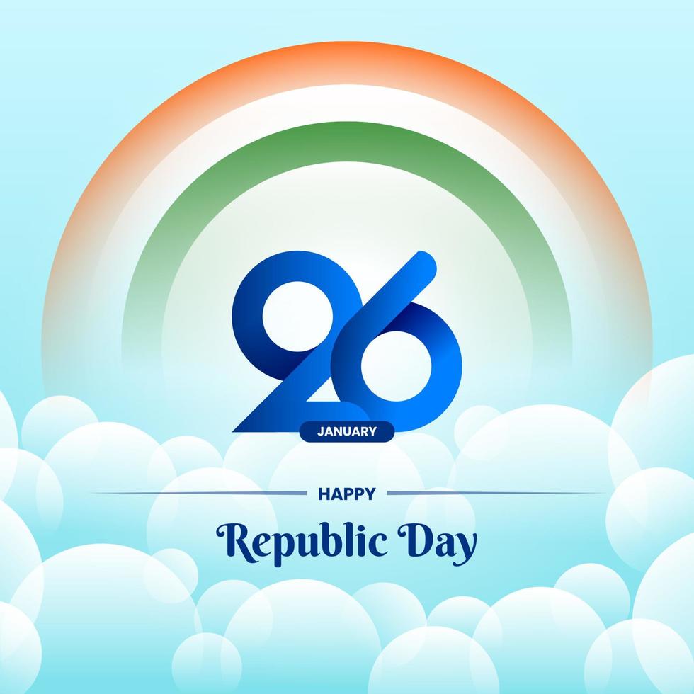 Indien republik dag bakgrund eller social media posta baner vektor