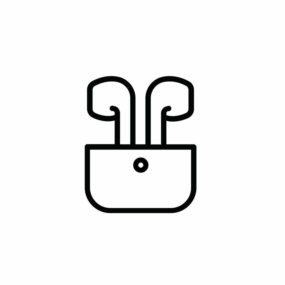 Vorlage für Airpod-Symbole. Stock-Vektor-Illustration. vektor