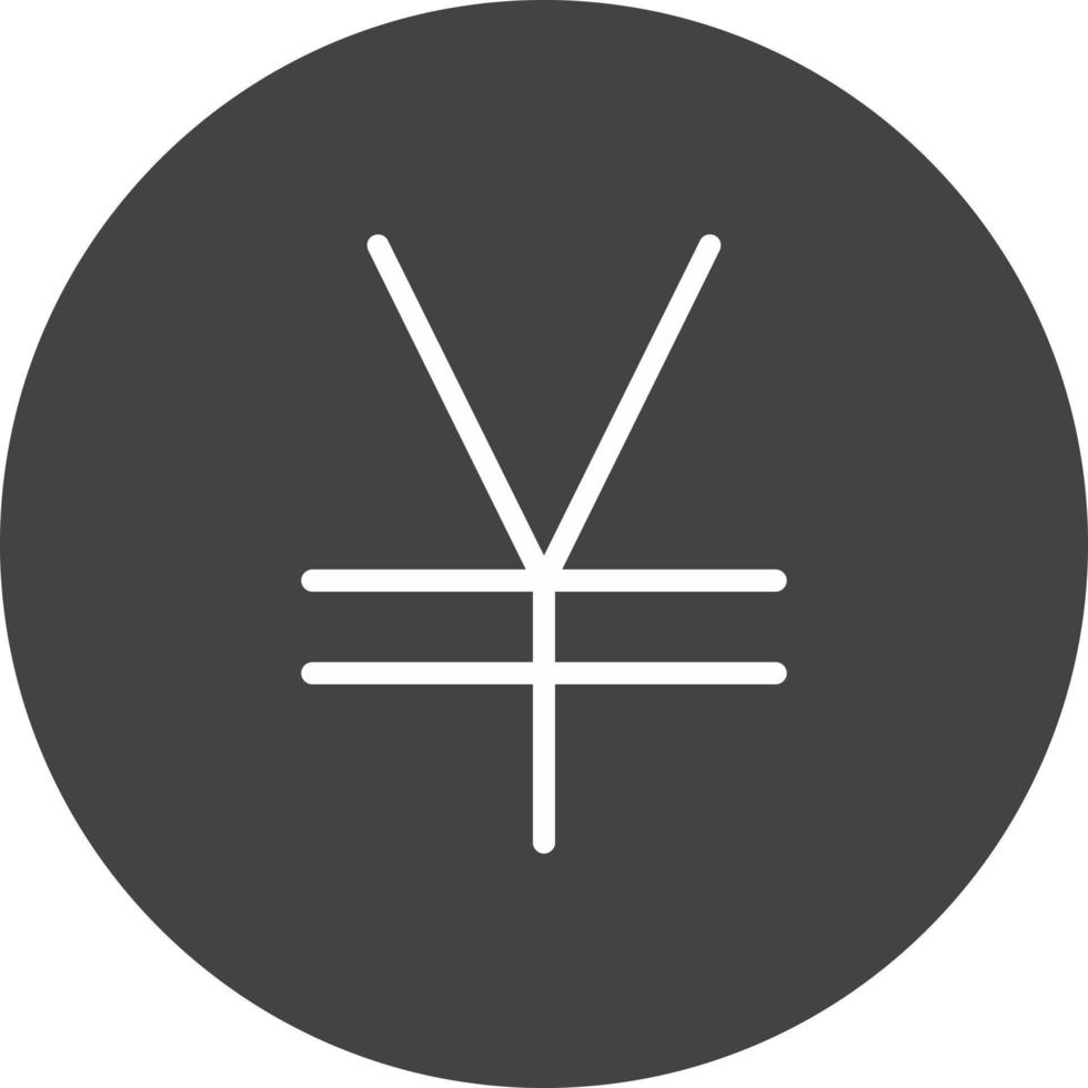 Yen-Zeichen-Vektor-Icon-Design vektor