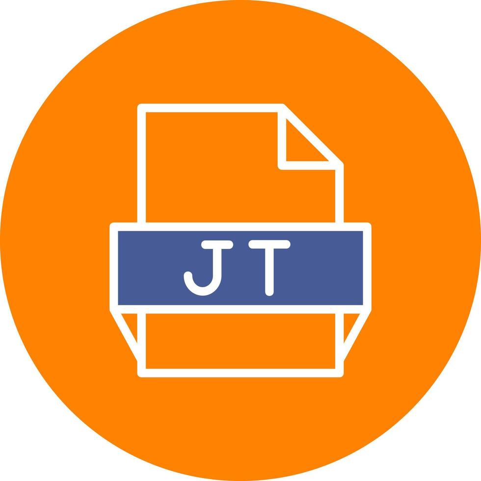 jt-Dateiformat-Symbol vektor