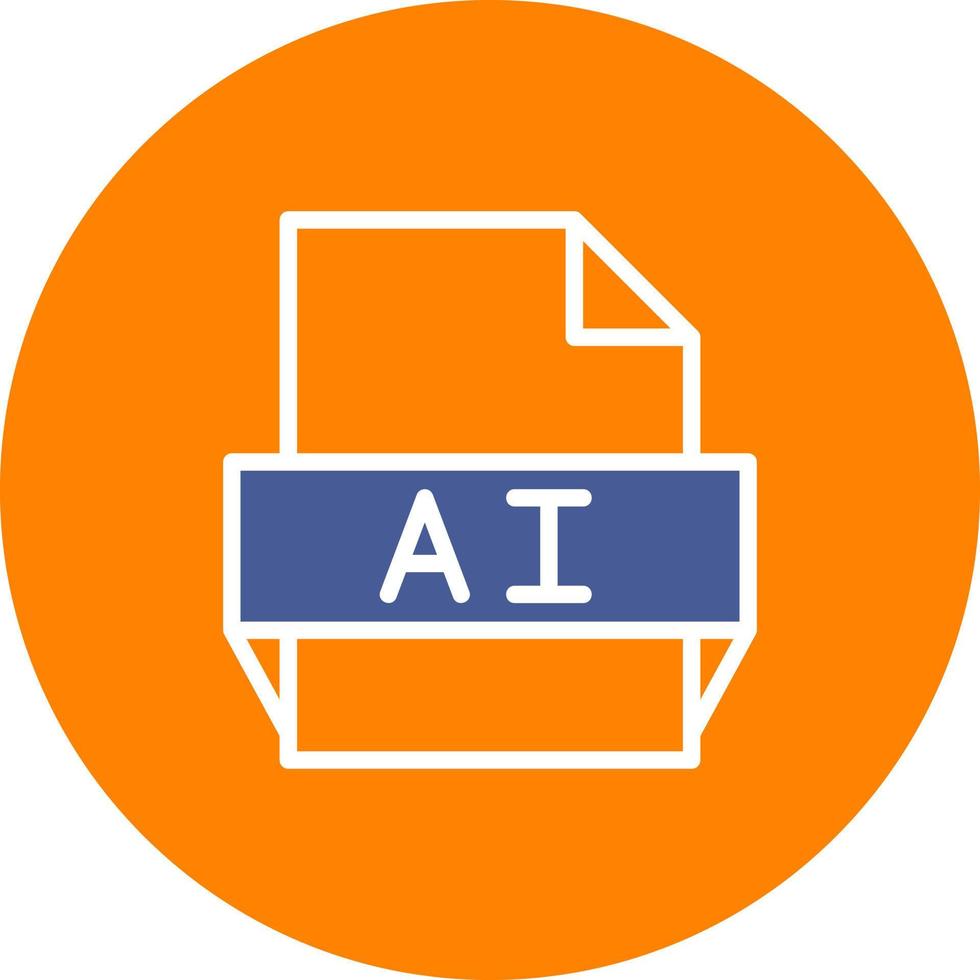 ai-Dateiformat-Symbol vektor