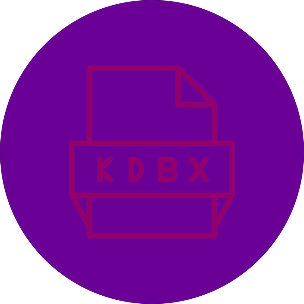 kdbx fil formatera ikon vektor