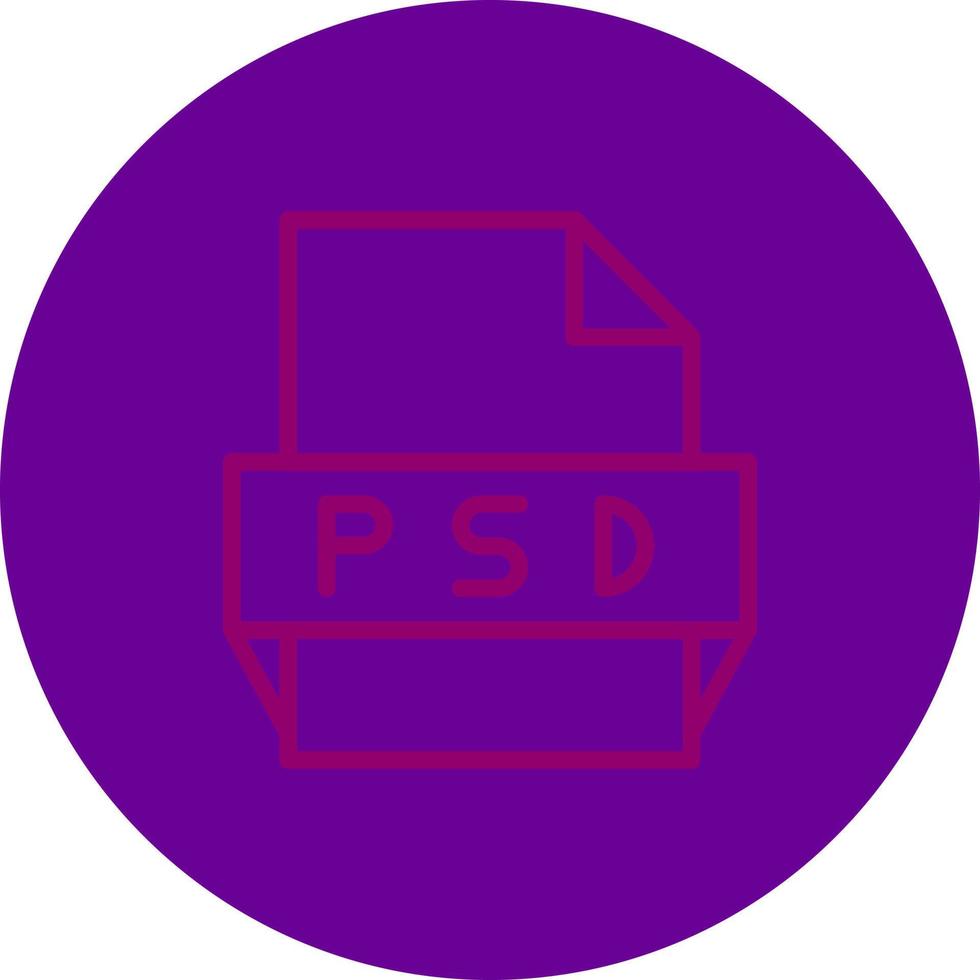 psd-Dateiformat-Symbol vektor