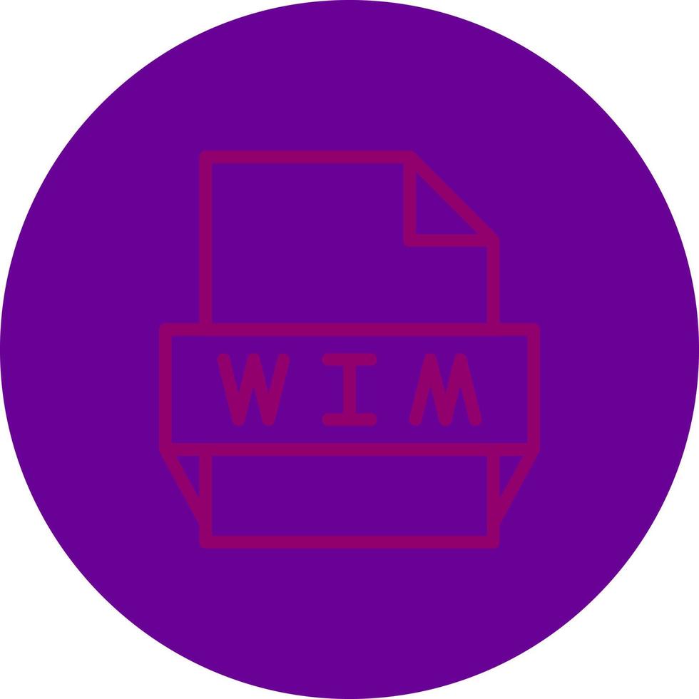 wim-Dateiformat-Symbol vektor