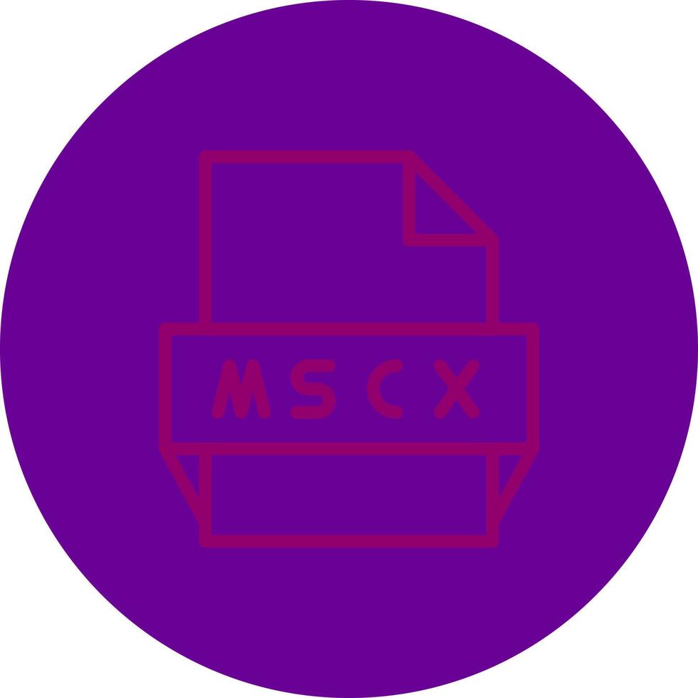 mscx-Dateiformat-Symbol vektor