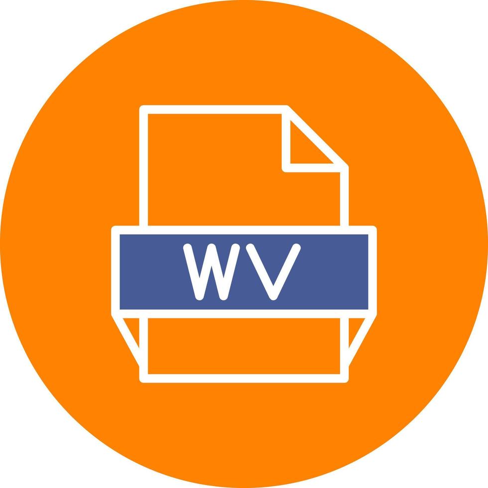 wv-Dateiformat-Symbol vektor