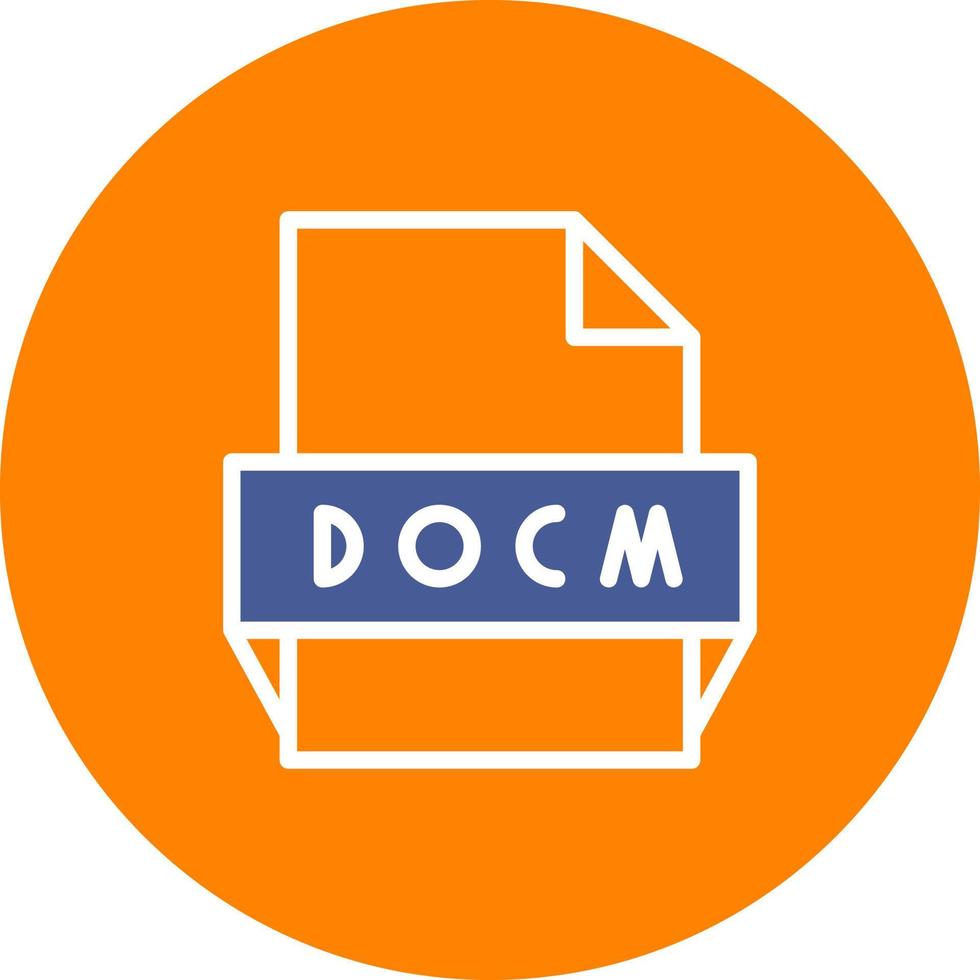 Symbol für das Dateiformat docm vektor