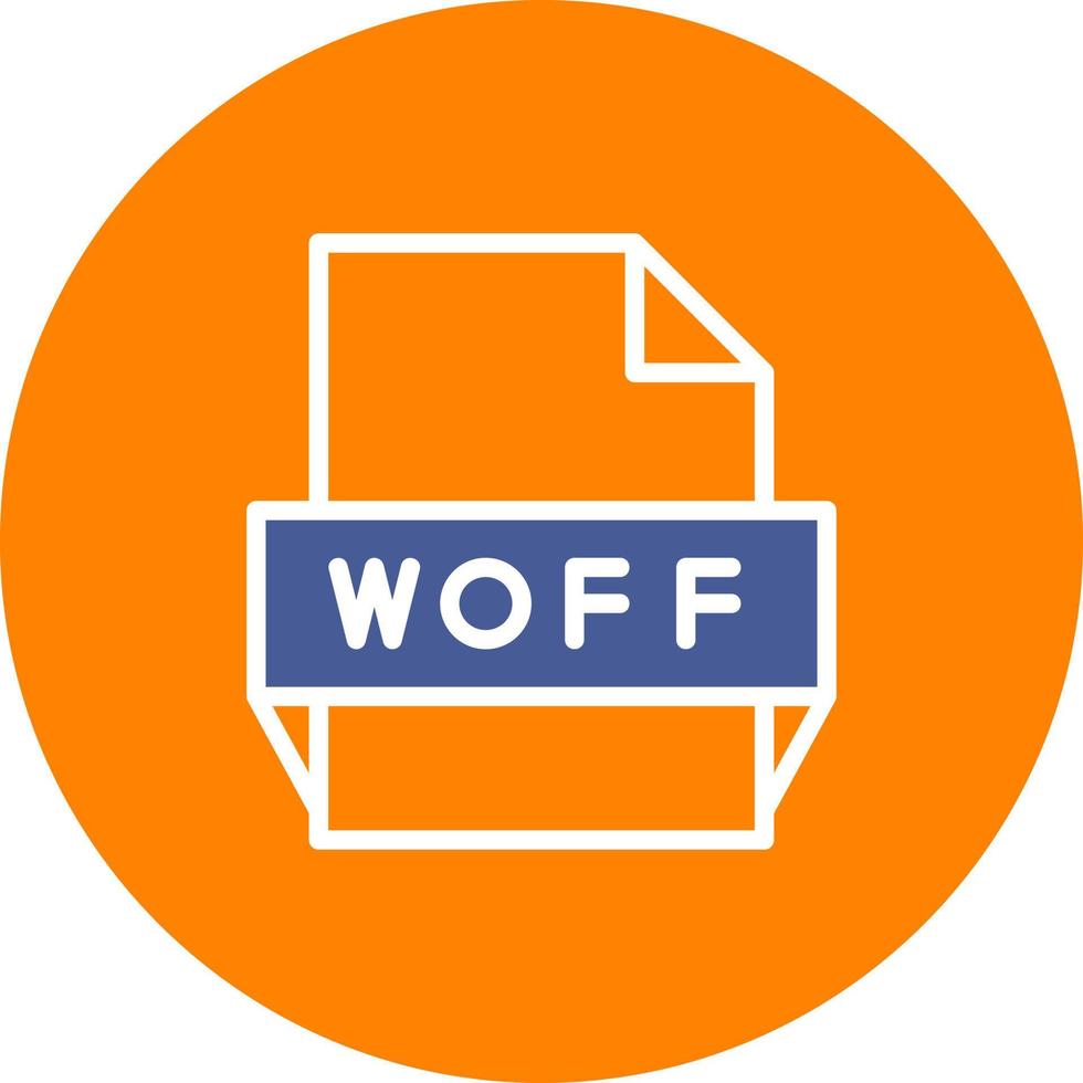 woff fil formatera ikon vektor