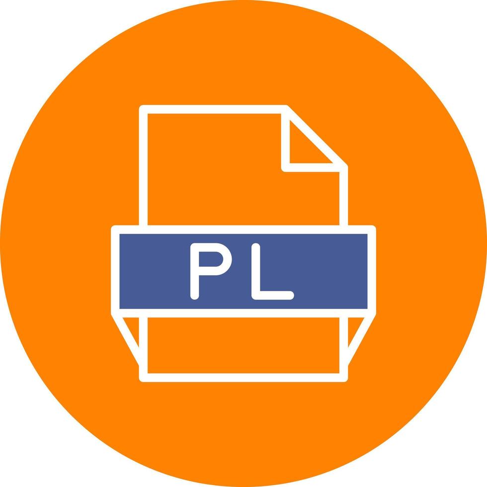 pl-Dateiformat-Symbol vektor