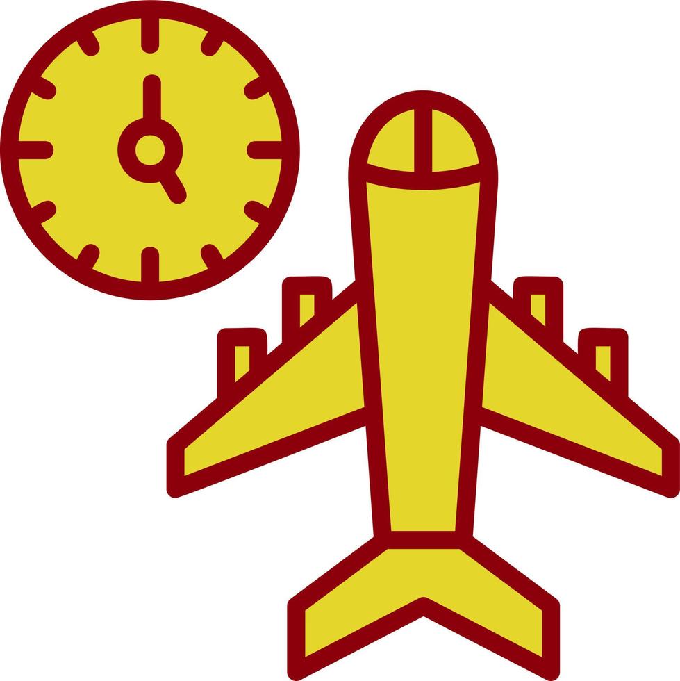 Flugzeiten-Vektor-Icon-Design vektor