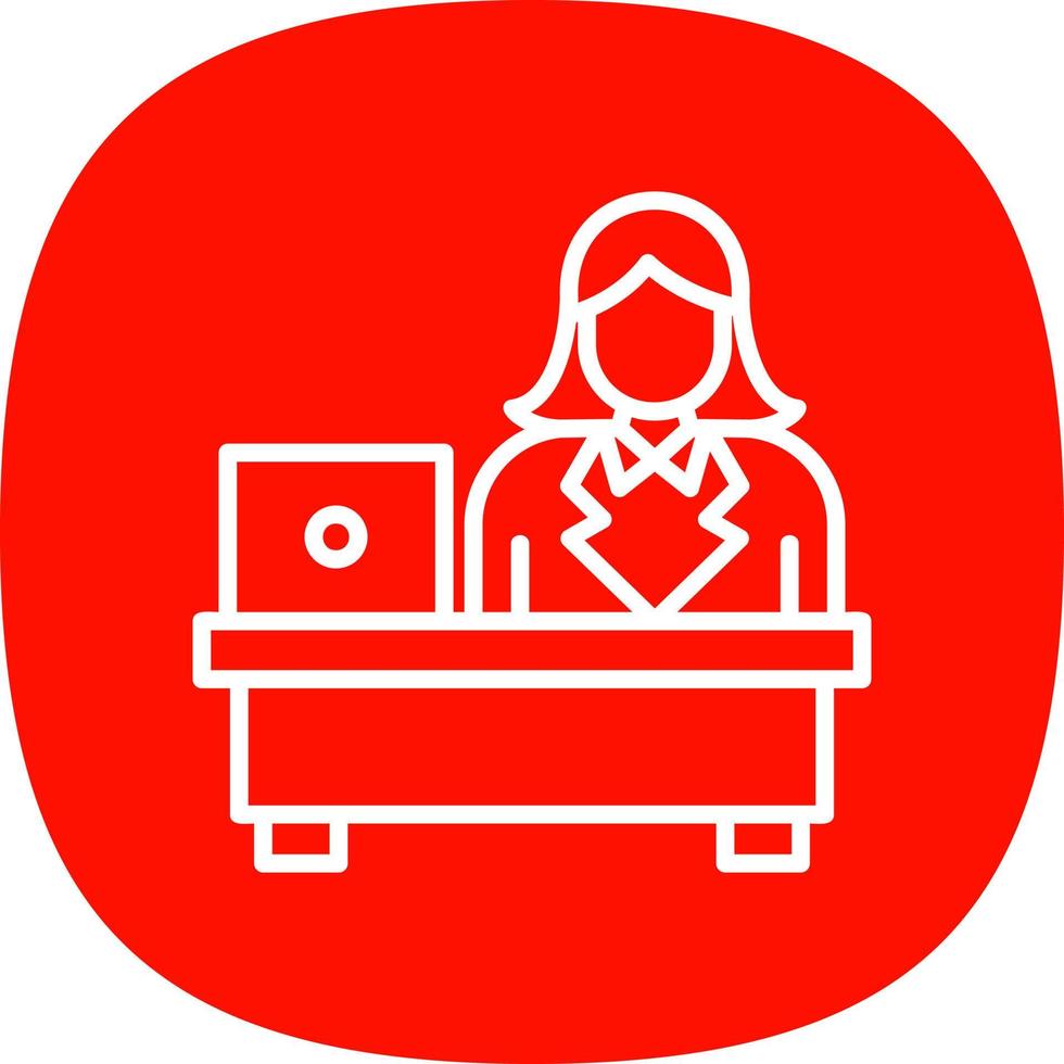 Receptionist-Vektor-Icon-Design vektor