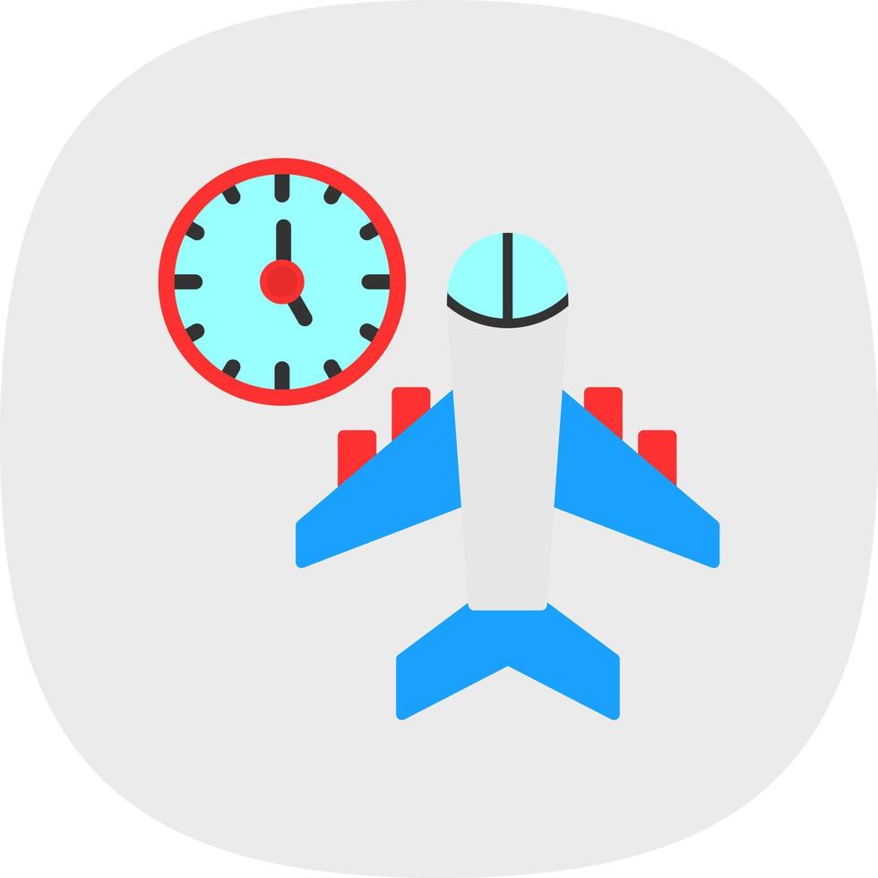 Flugzeiten-Vektor-Icon-Design vektor