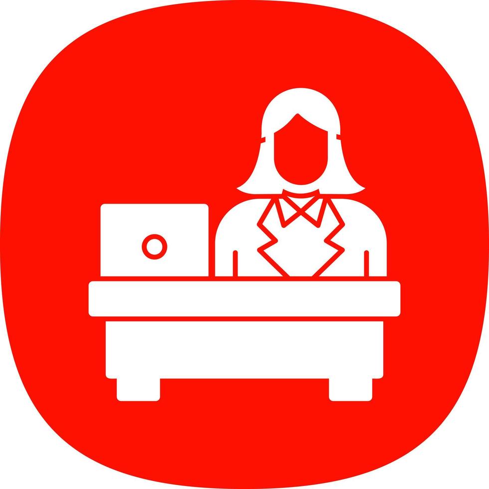 Receptionist-Vektor-Icon-Design vektor