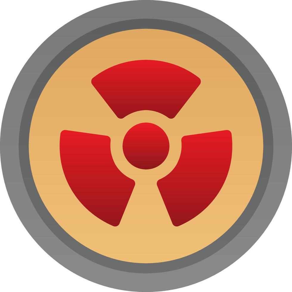 Radioaktivitätsvektor-Icon-Design vektor