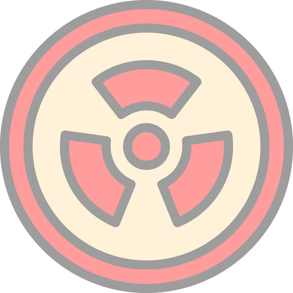 Radioaktivitätsvektor-Icon-Design vektor