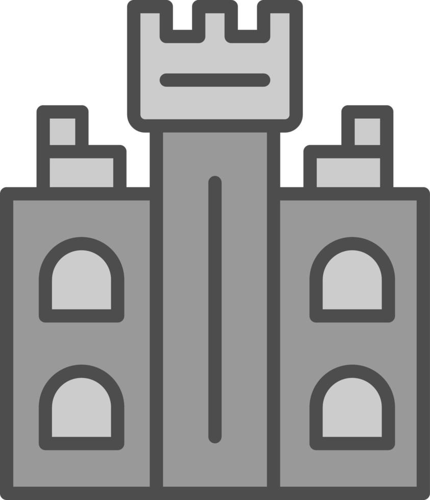 Burgturm-Vektor-Icon-Design vektor