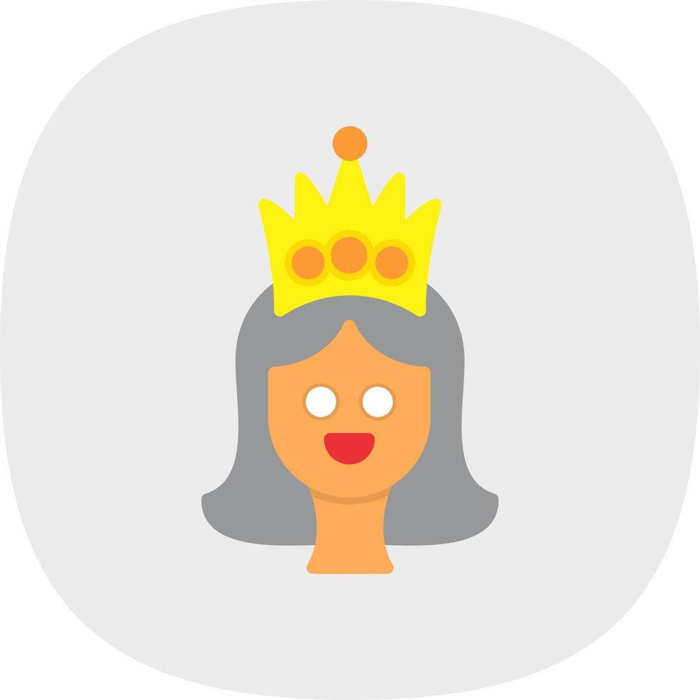 Prinzessin-Vektor-Icon-Design vektor