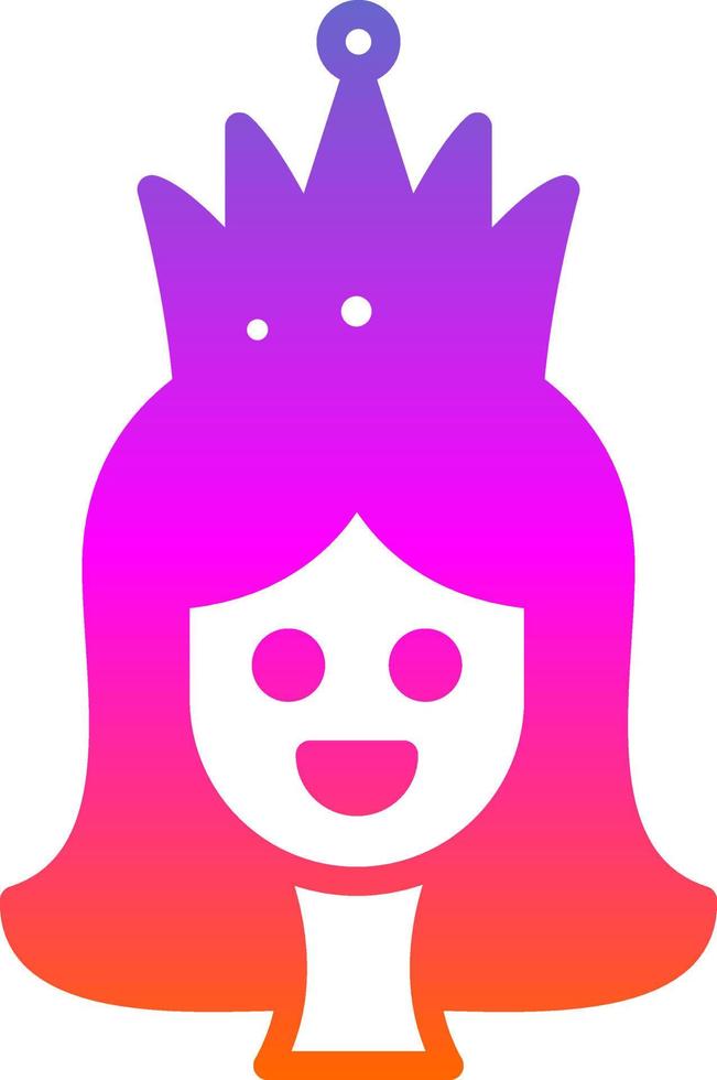 Prinzessin-Vektor-Icon-Design vektor