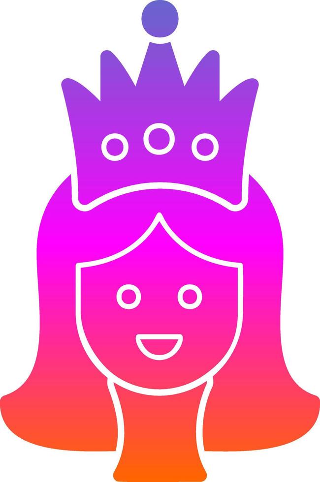 Prinzessin-Vektor-Icon-Design vektor