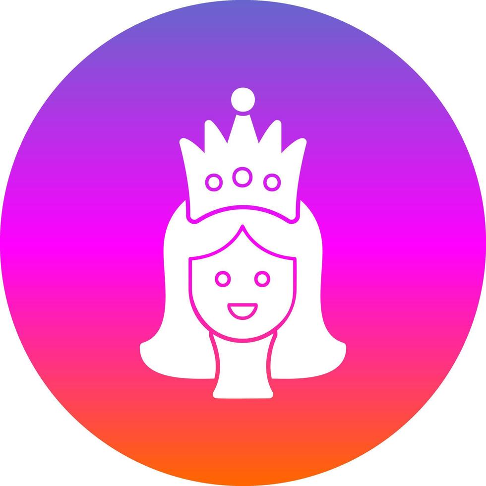 Prinzessin-Vektor-Icon-Design vektor