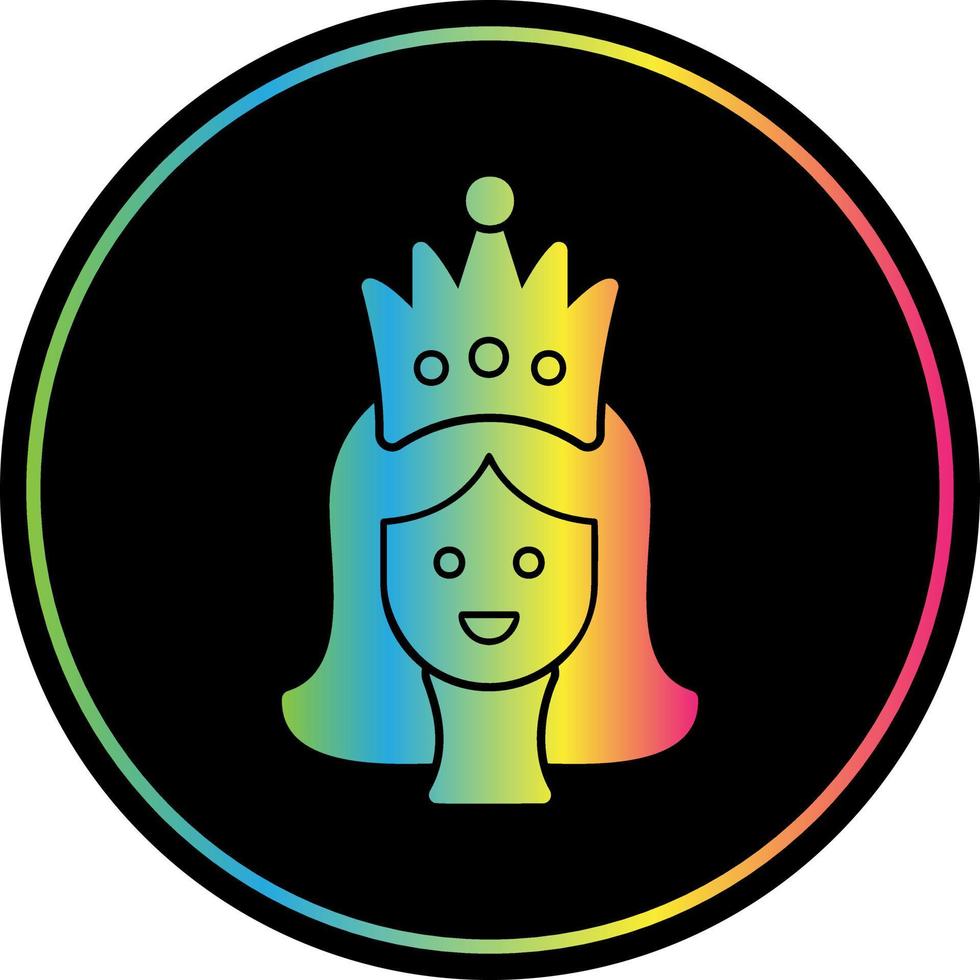 Prinzessin-Vektor-Icon-Design vektor