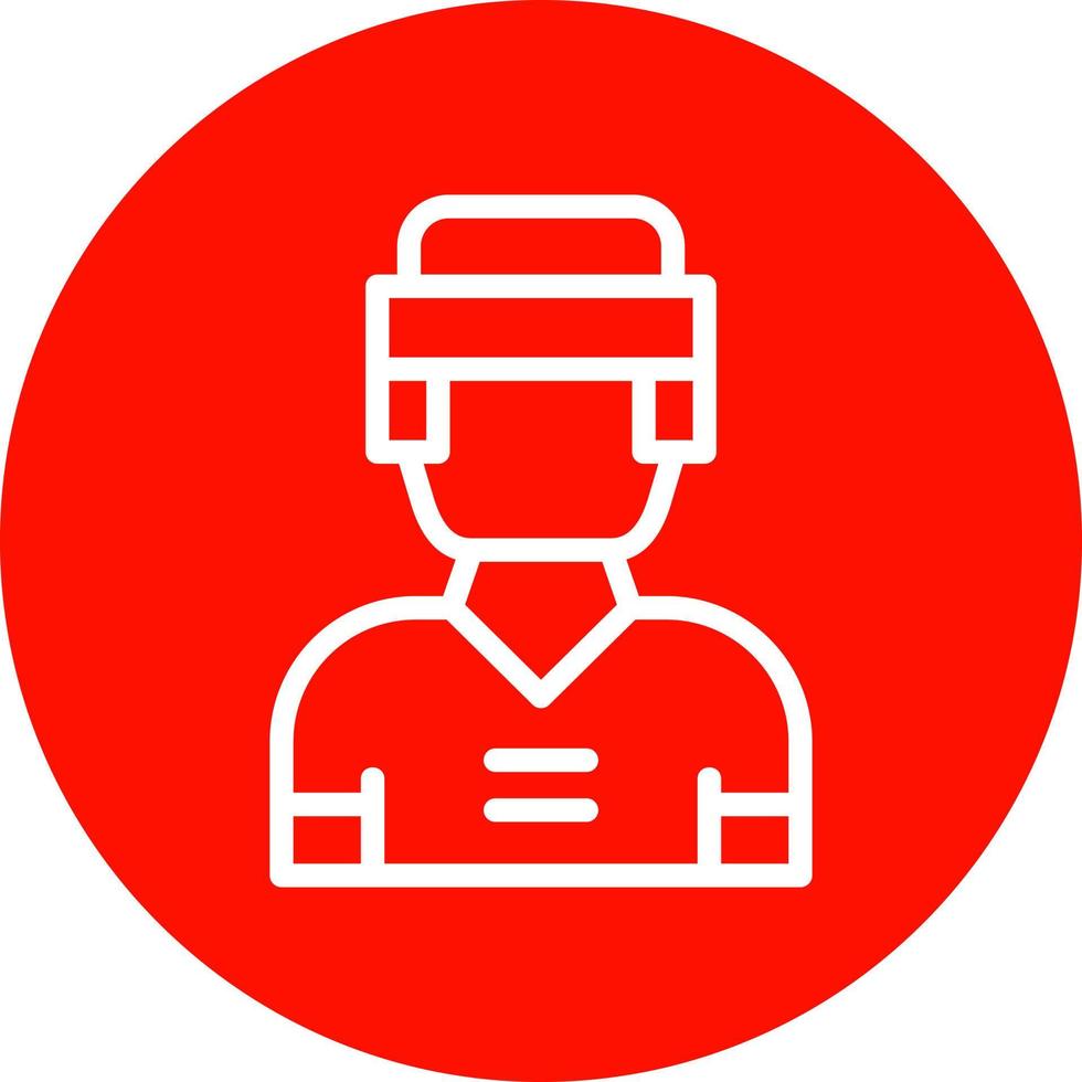 Hockeyspieler Mann Vektor Icon Design