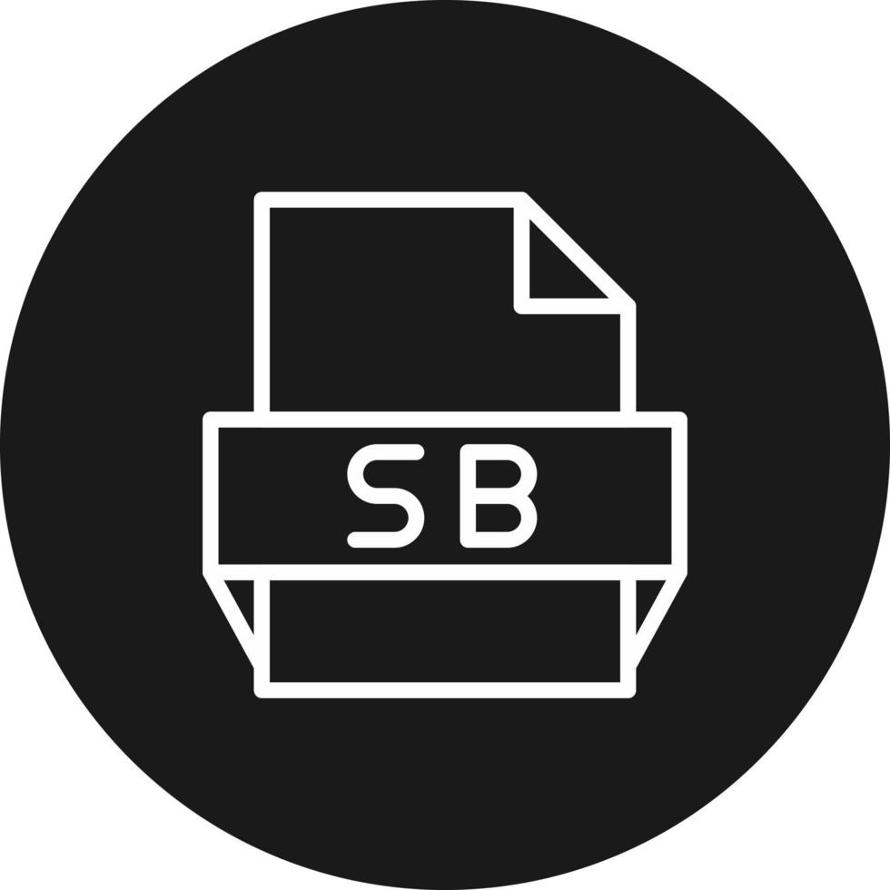 sb-Dateiformat-Symbol vektor