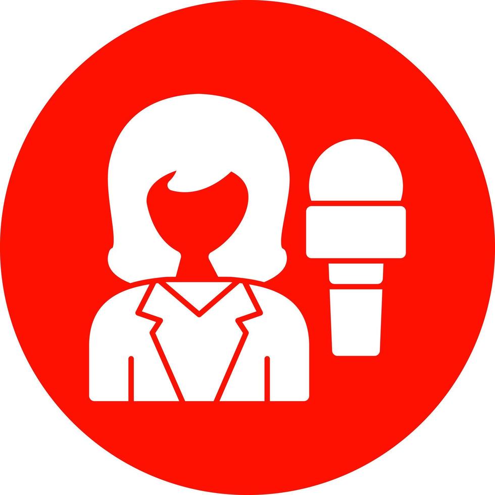 Reporter-Vektor-Icon-Design vektor