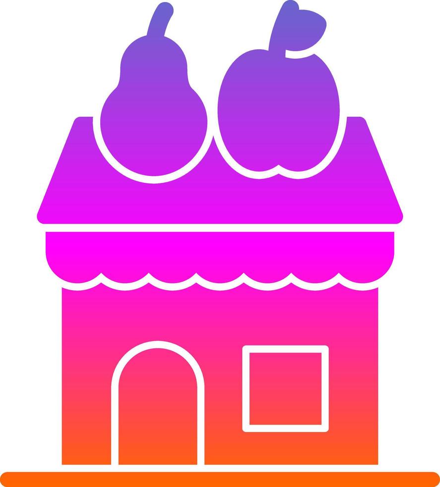 Obst-Shop-Vektor-Icon-Design vektor