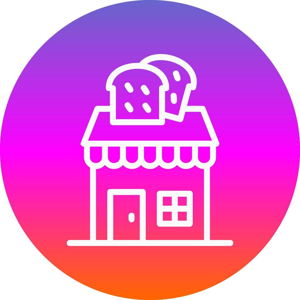 Bäckerei-Shop-Vektor-Icon-Design vektor