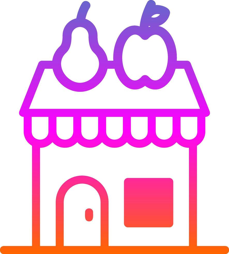 Obst-Shop-Vektor-Icon-Design vektor