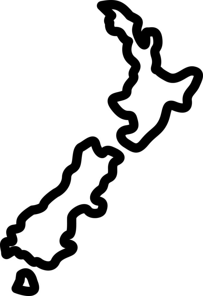 Liniensymbol für Neuseeland vektor