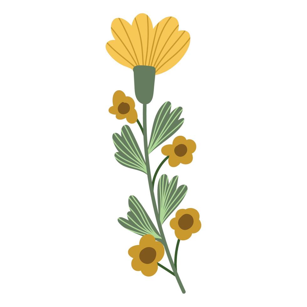 Symbol für Blumen und Blätter vektor