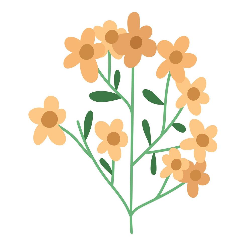 gul blommor ikon vektor