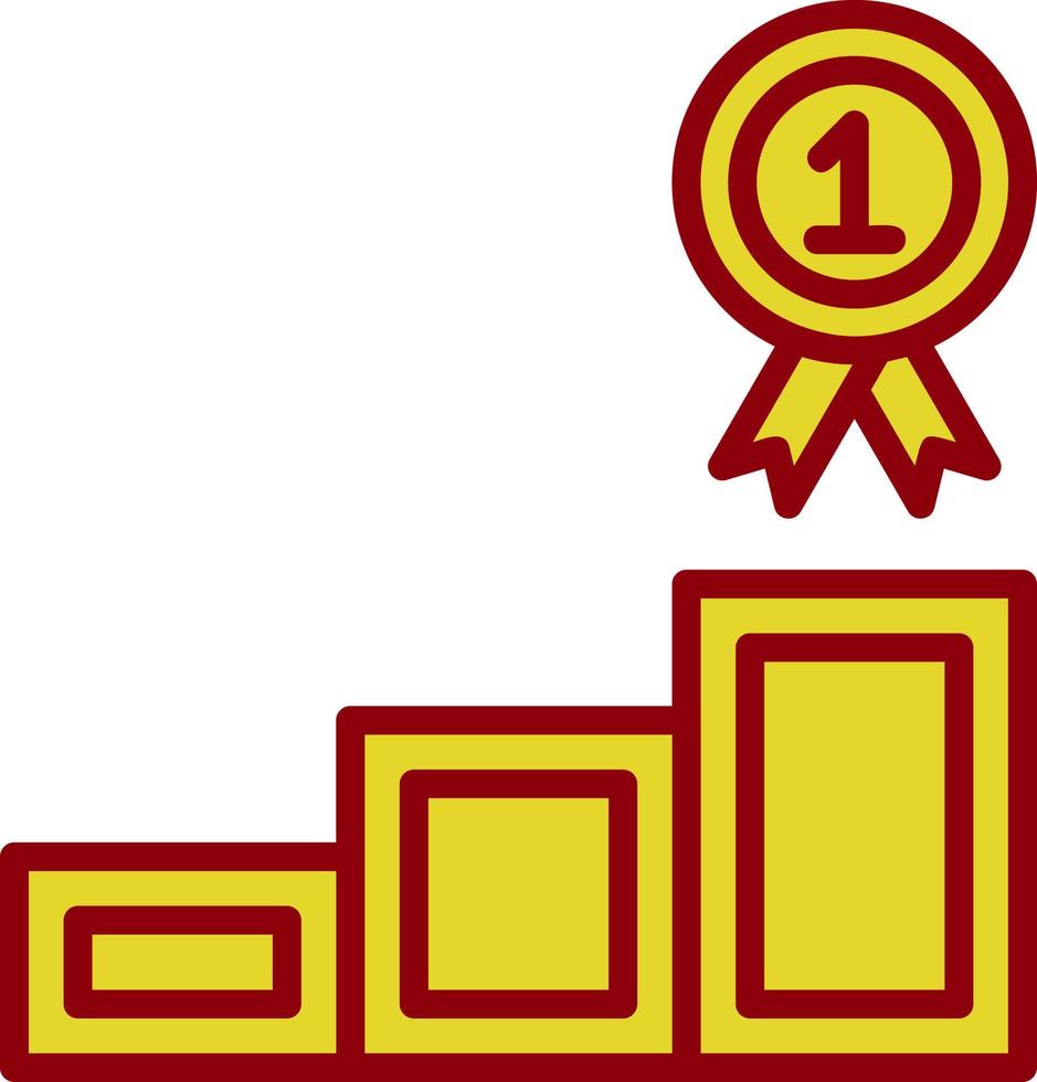 1. Platz Vektor-Icon-Design vektor