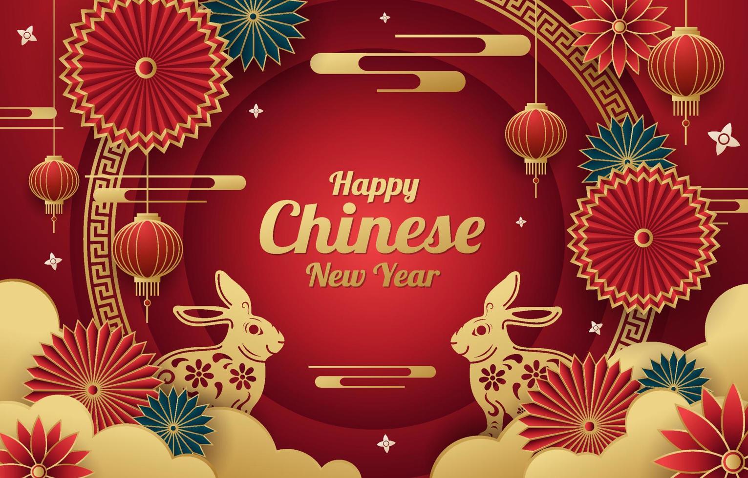 chinesischer Neujahrshintergrund vektor