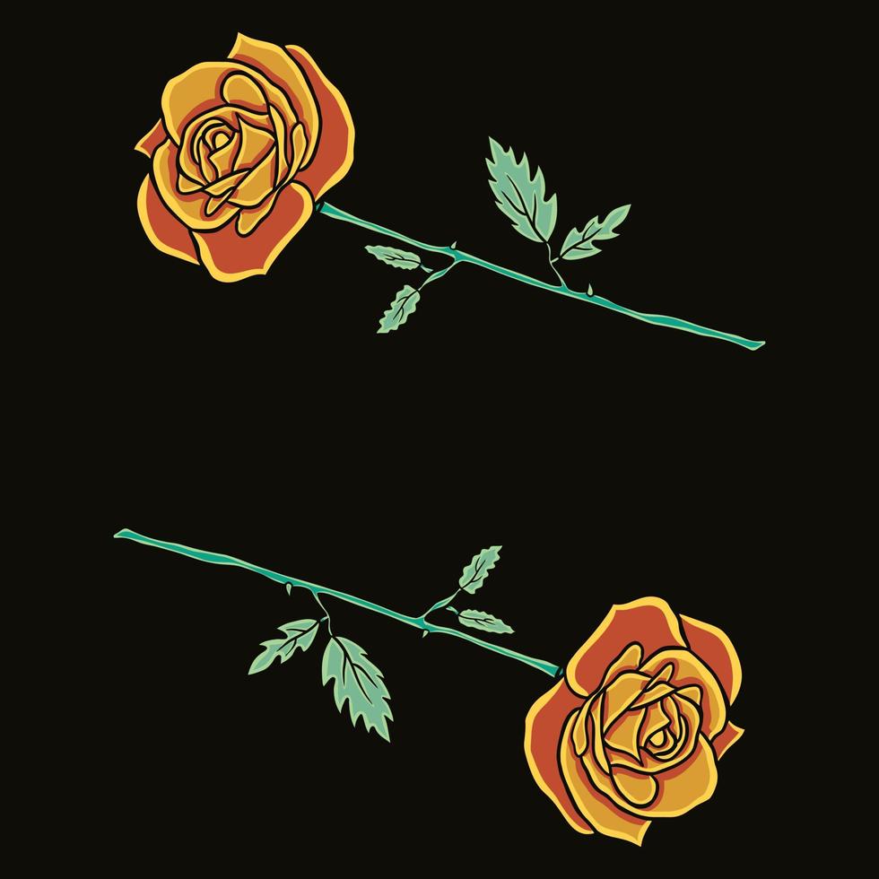 glühende vektorillustration der rosenblume vektor