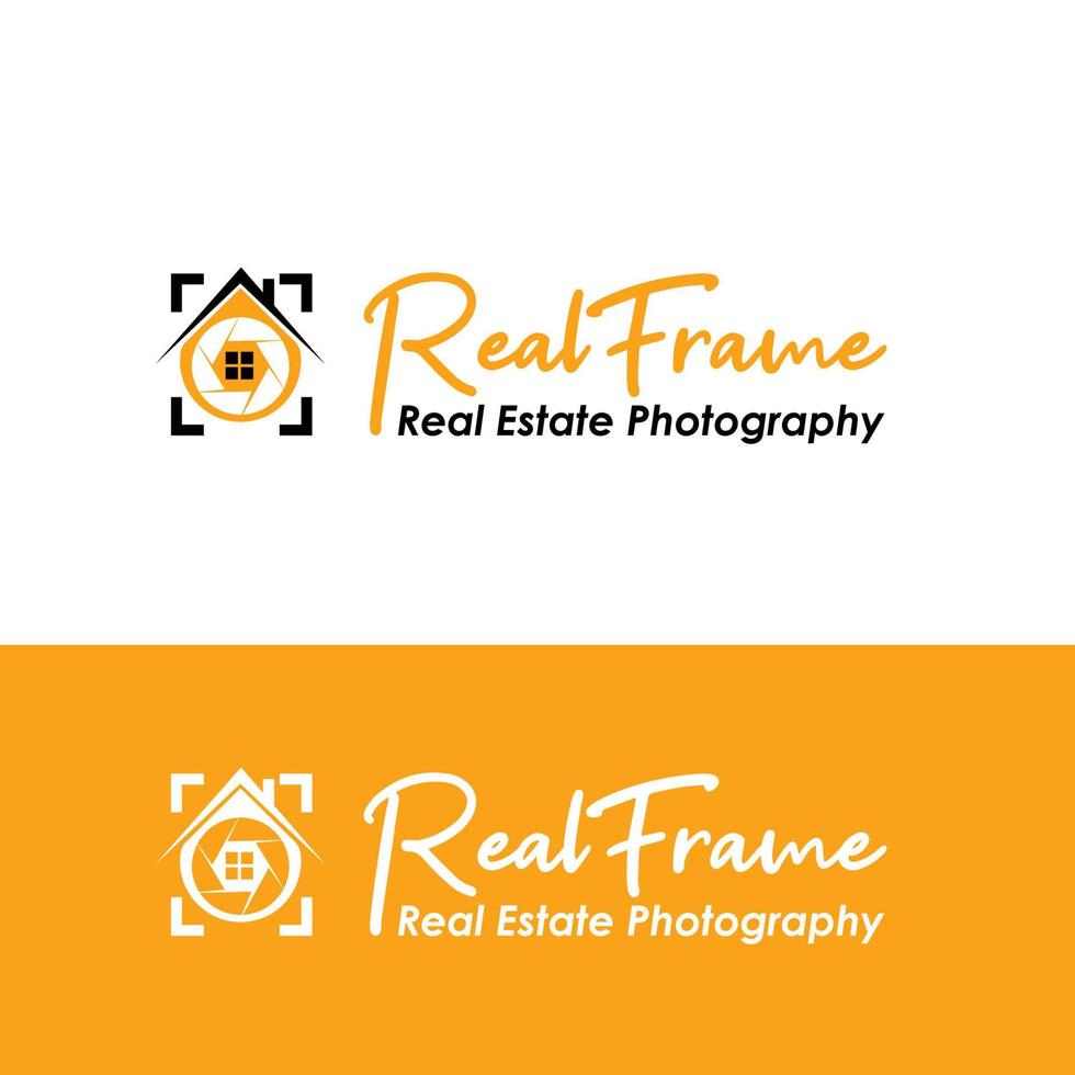 Logo-Designvorlage für Immobilienfotografie vektor