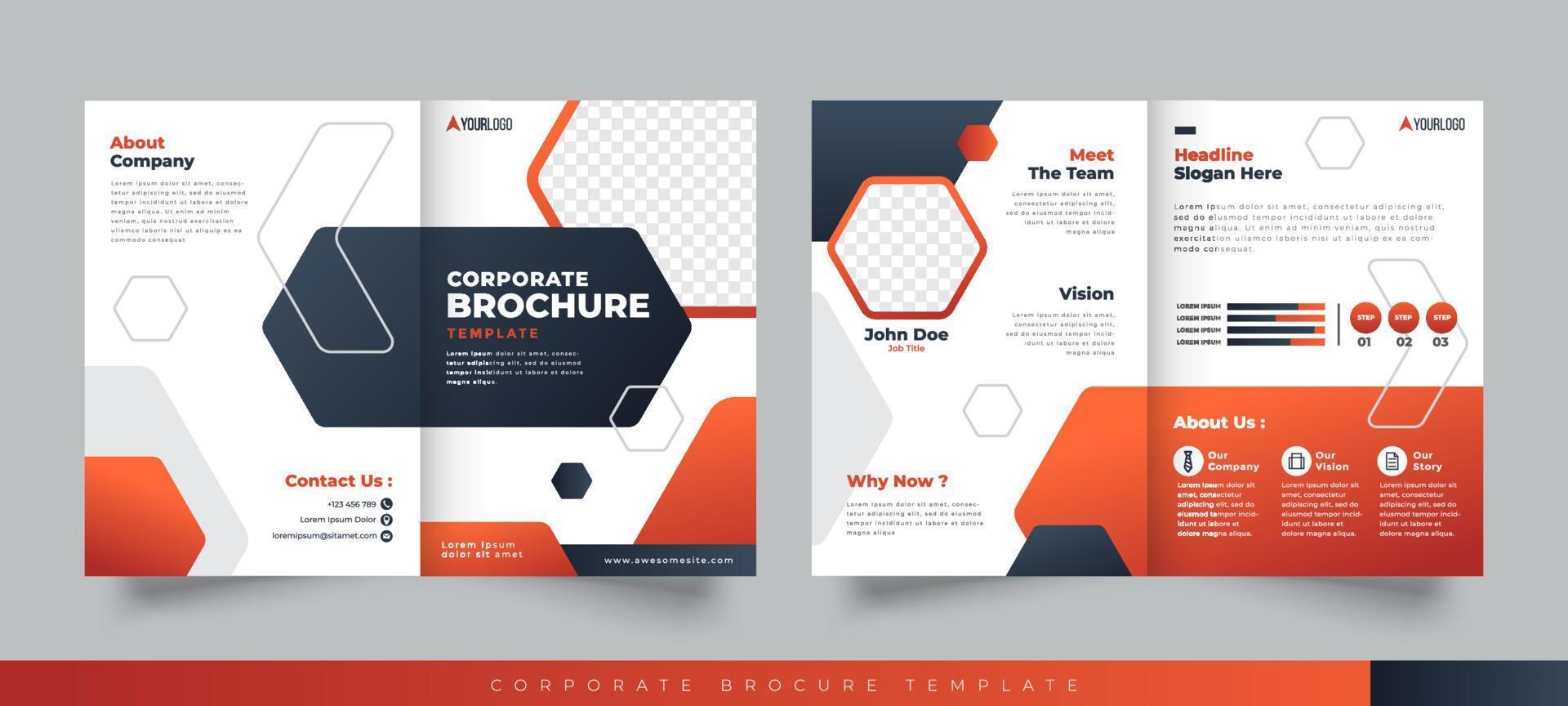 företag företags- brocure vektor