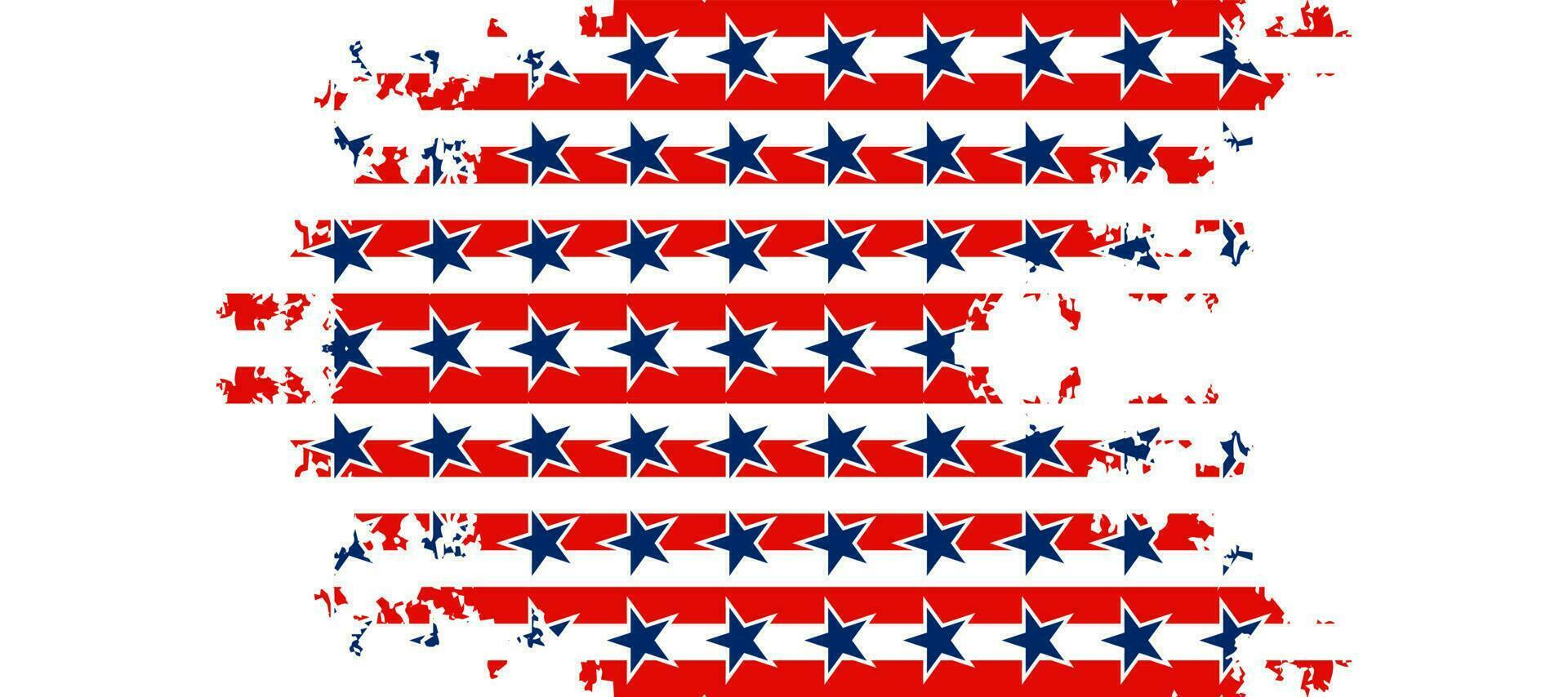 USA-Flagge weißen Hintergrund Design Wallpaper Vektor