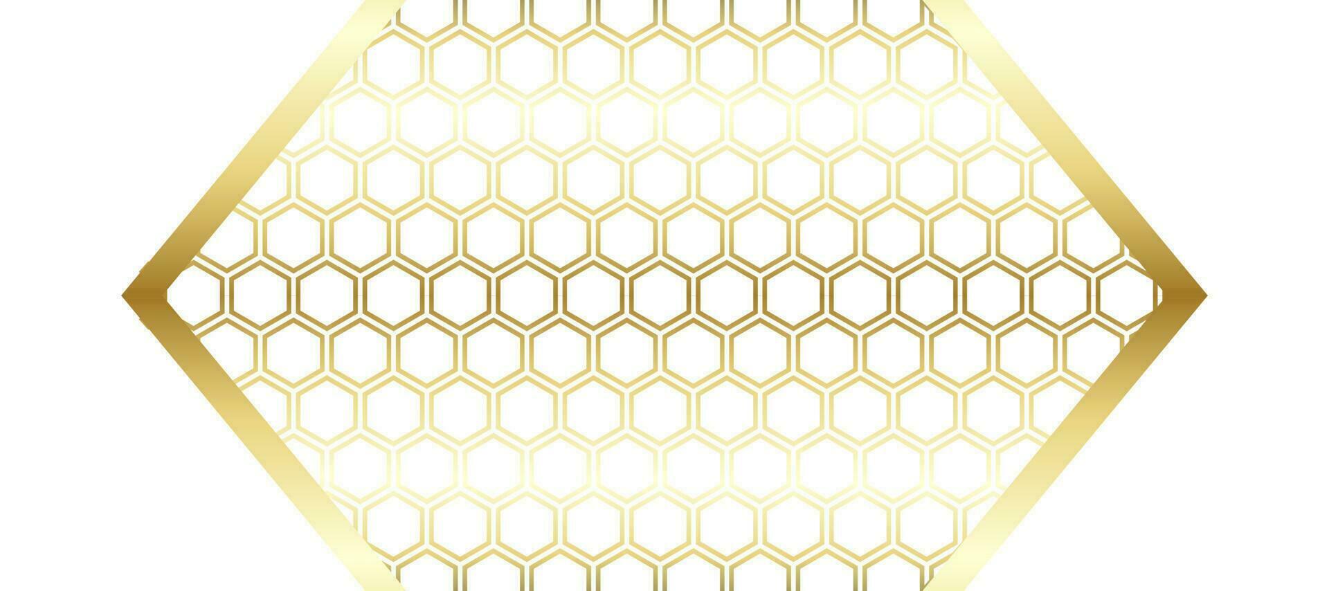 Hexagon goldener weißer Hintergrunddesign-Tapetenvektor vektor